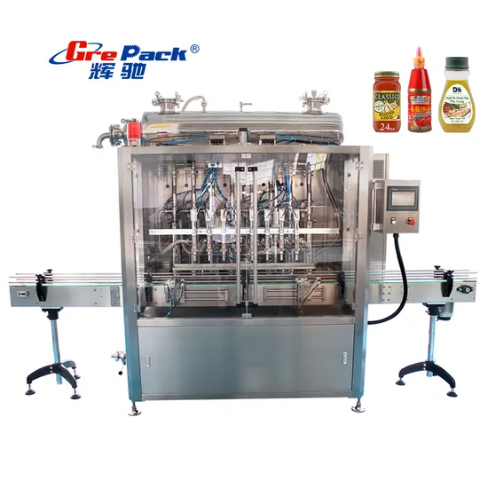 Linha de produção automática de máquina de rotulagem de molho de tomate e pasta de compota de pimentão e selagem