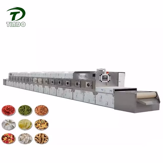 Máquina de esterilização e secagem por micro-ondas, perfumada, verde, chá preto, esmagamento de folhas, processamento de pó, micro-ondas