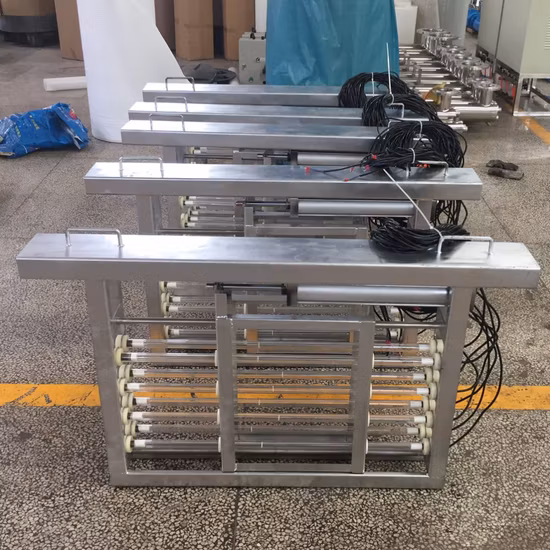 Sistema de tratamento de água UV de canal aberto com controle PLC para aplicações municipais