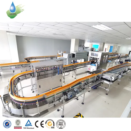 Máquina automática de engarrafamento para processamento de refrigerantes, água mineral pura, líquido, suco de frutas, pet/vidro, lavagem, enchimento, tampagem e embalagem