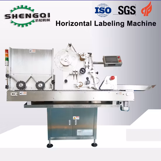 Máquina automática de rotulagem plana para garrafas redondas de mesa fabricada na China